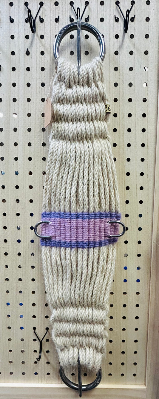 26” roper, pink/purple, 3/8” round buckle