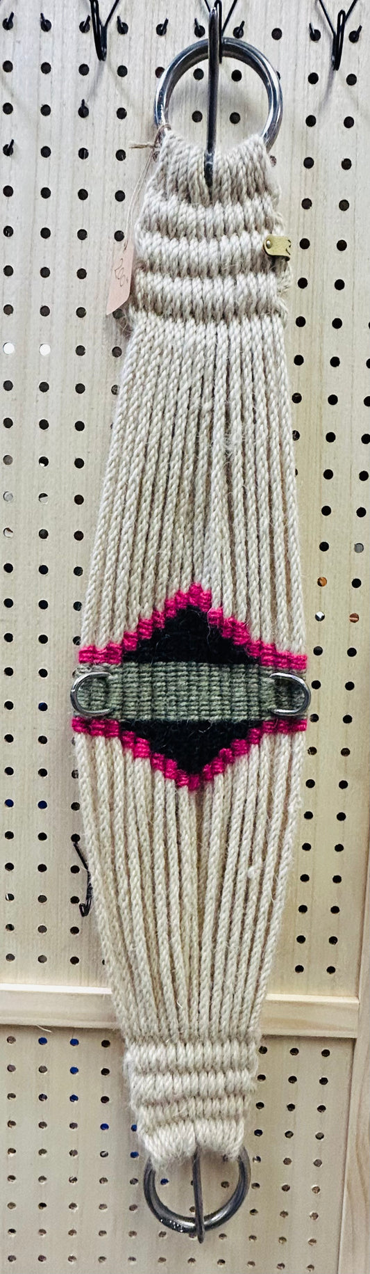 34” roper, multi color black/pink/green, 3/8” round buckle